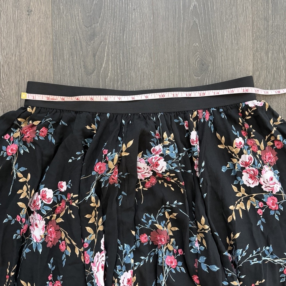 NWT Torrid Challis Floral Midi Skirt Sz 0 US L Career Whimsigoth Cottage Boho - Picture 4 of 7